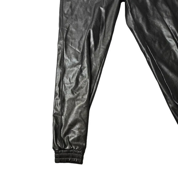 Spanx Black Faux Leather Jogger Pants - Picture 3 of 7